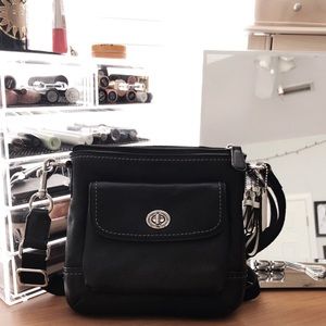 Leather Coach cross body purse